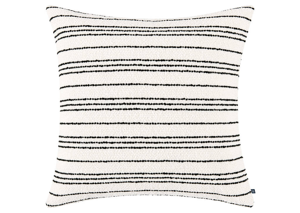 Cierra Striped Pillow 20x20 Ivory/Black