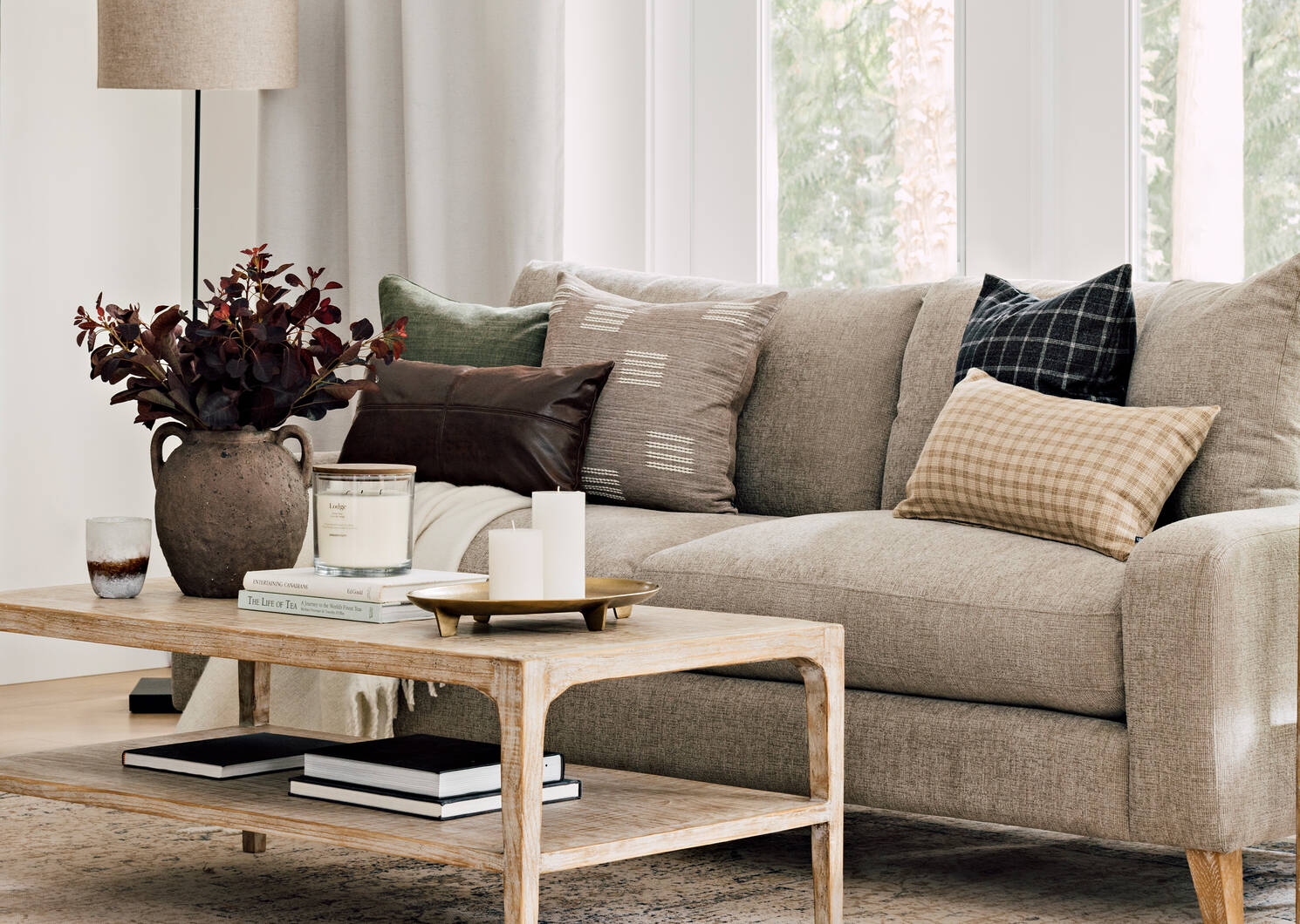 Coussin similicuir Jarvis 12x22 br foncé