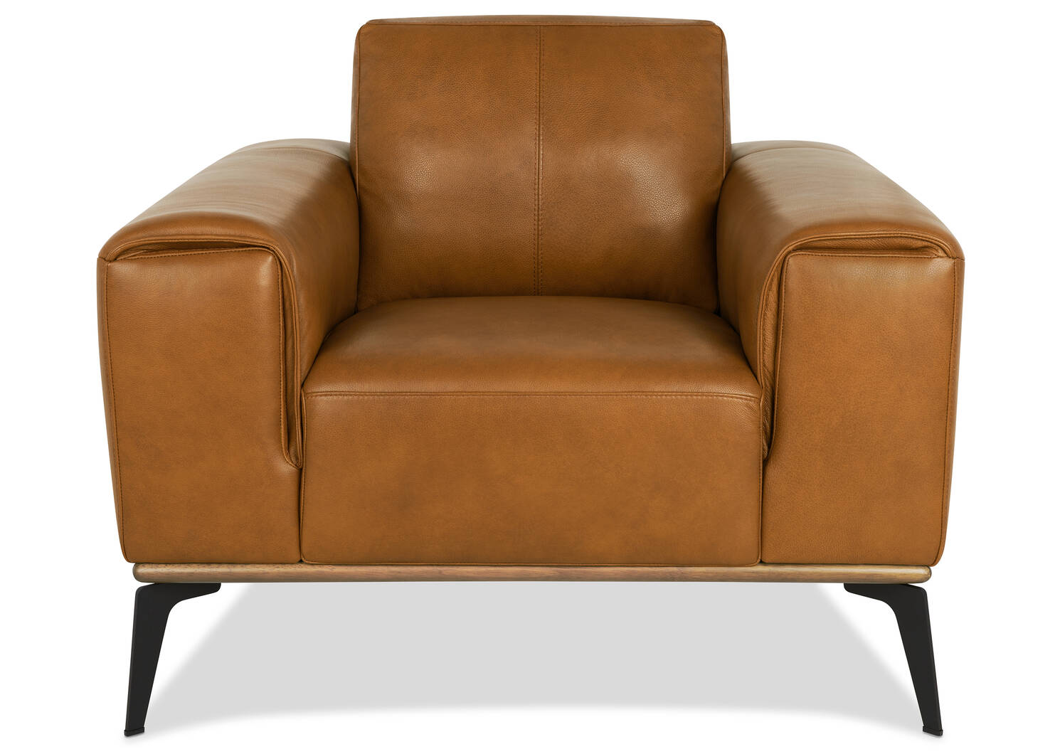 Fauteuil en cuir Alton -Mira cognac