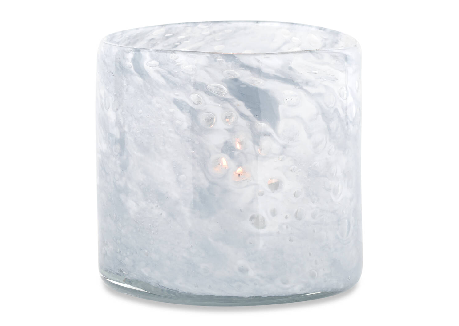 Petit porte-bougie Roz bleu