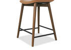 Tabouret en cuir Decklyn -Olson chameau