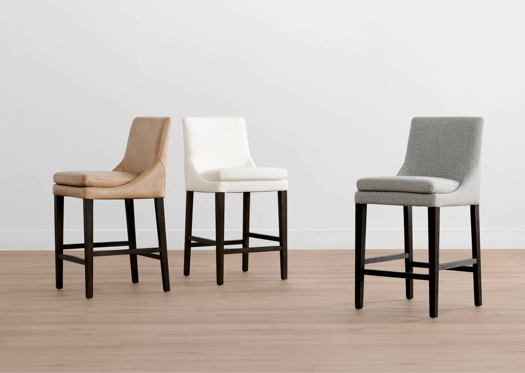 Murdoch Counter Stool -Becca Cream/Mink