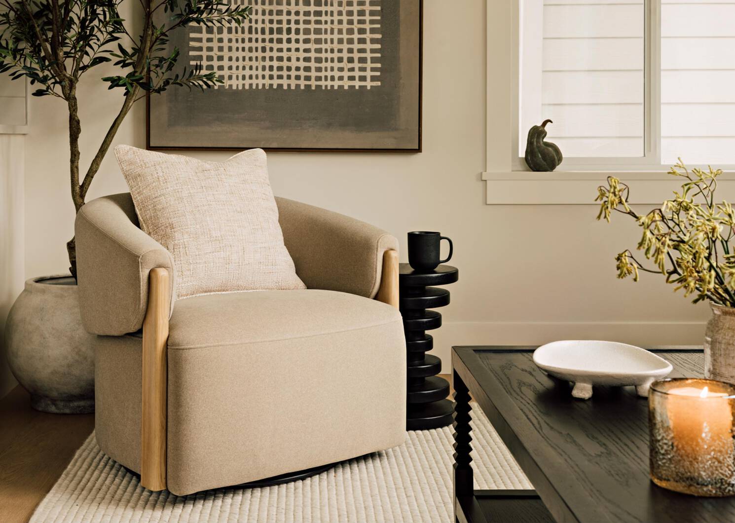 Elodie Accent Table -Tasmen Coal