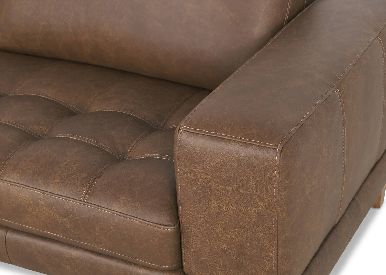 Carson Leather Sofa -Wes Rum
