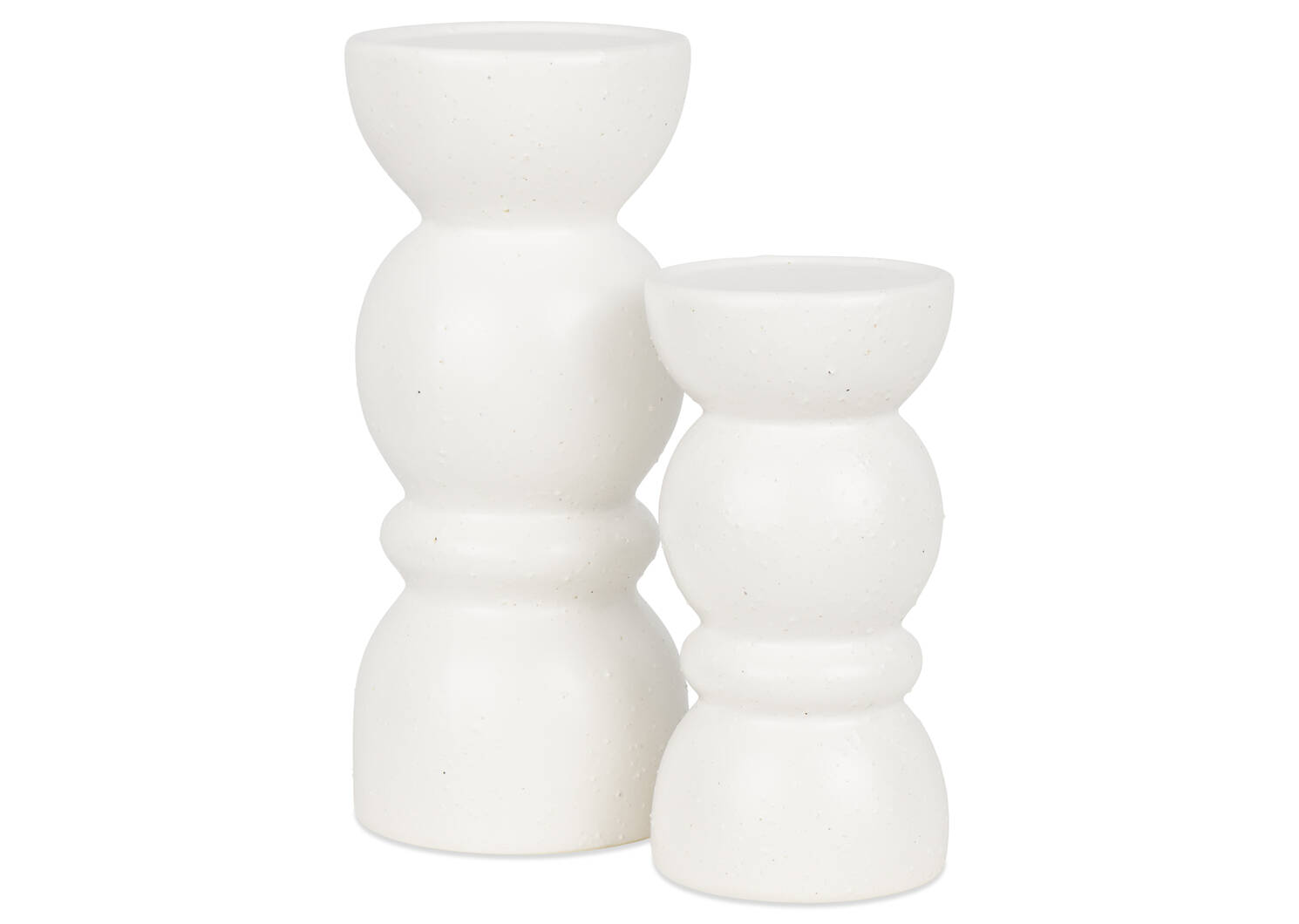 Emile Candle Holder Short White