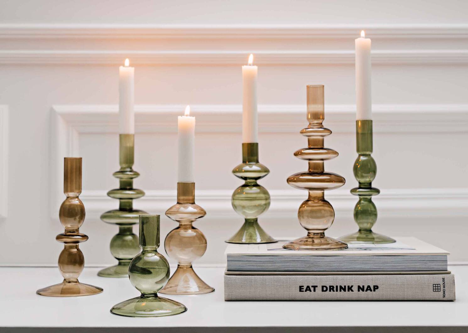 Bobbi Candle Holder Small Brown