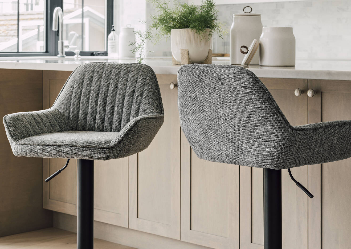 Tabouret ajustable Dorian -Brego gris