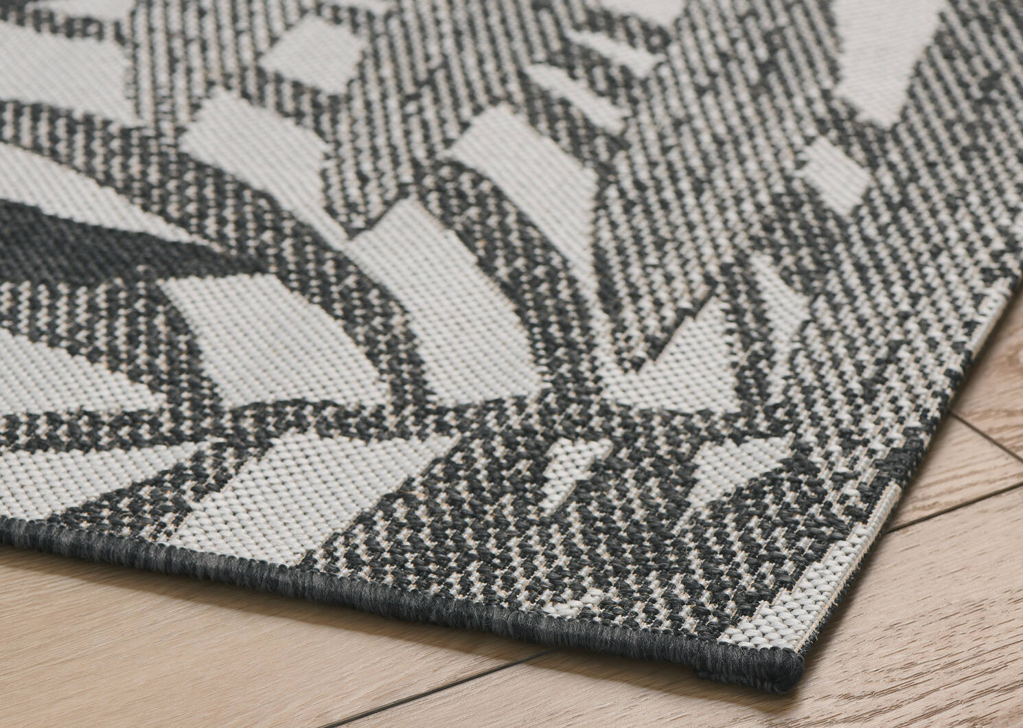 Tapis ext. Makaha 63x91 noir/gris