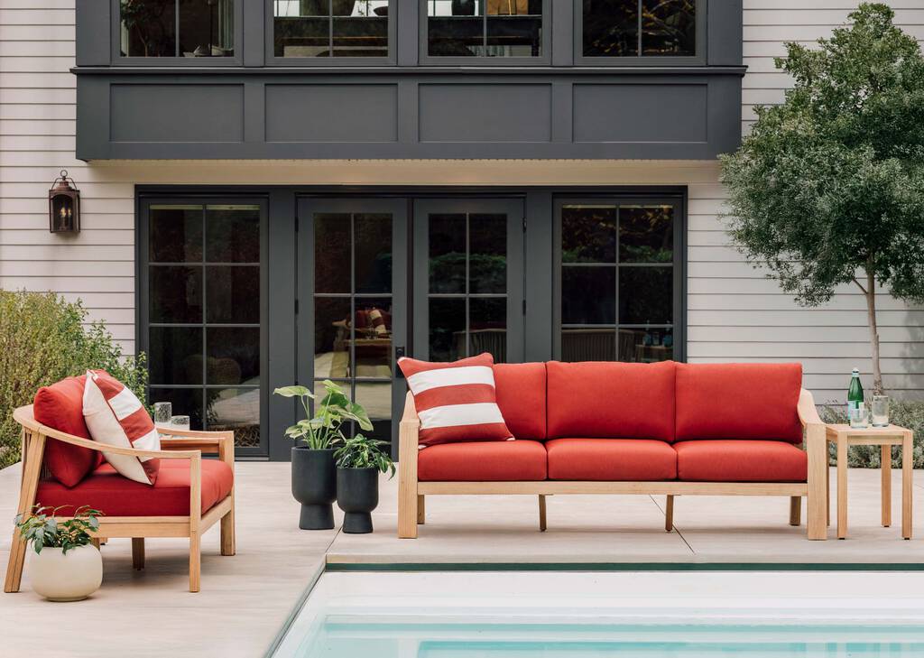 Tulum Outdoor Loveseat -Rust