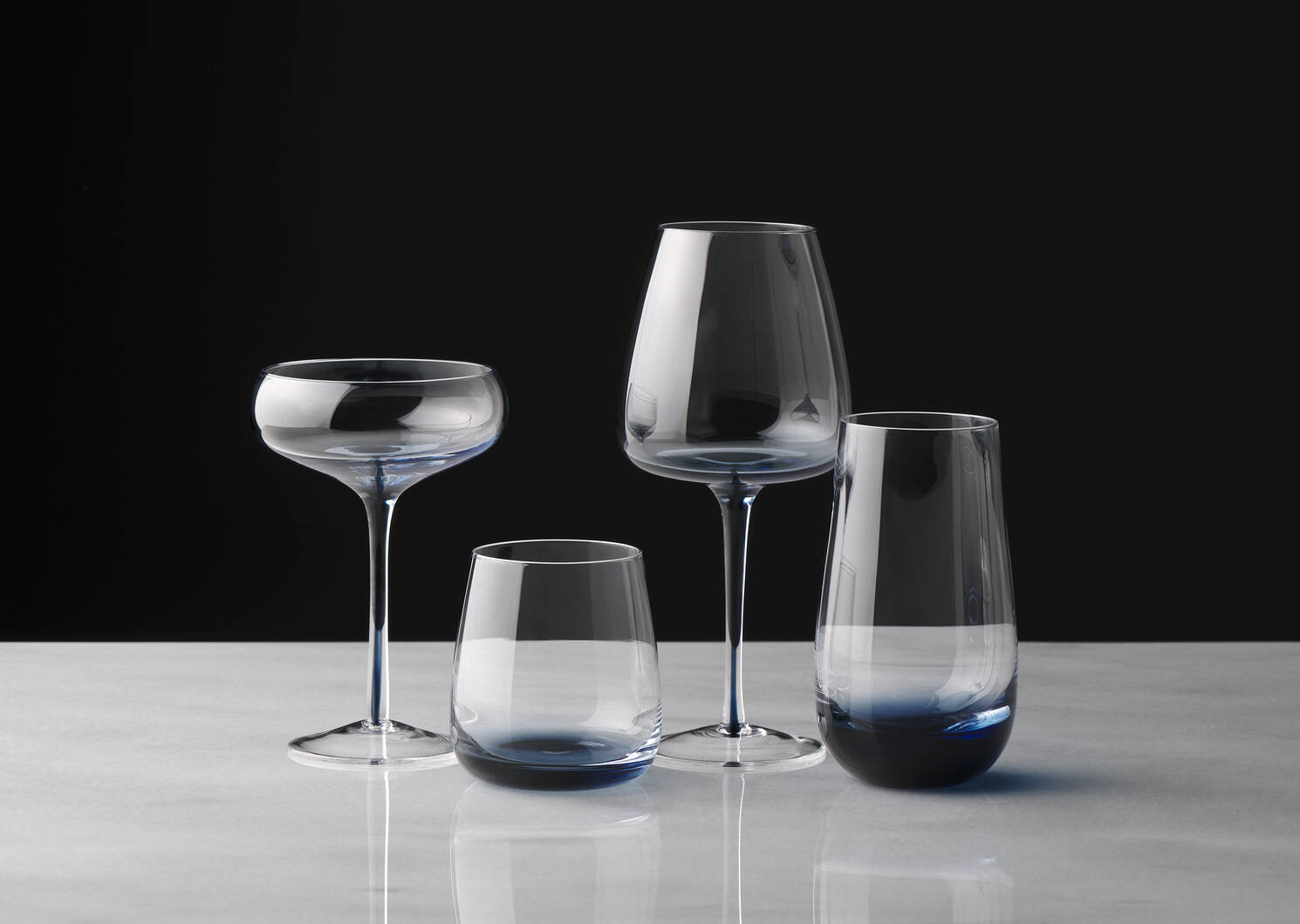 Maris Wine Glass Clear/Blue