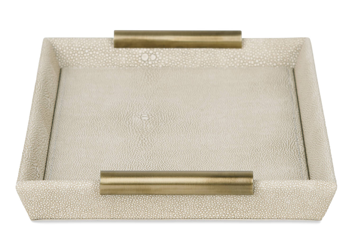 Petit plateau similicuir Burrell sable
