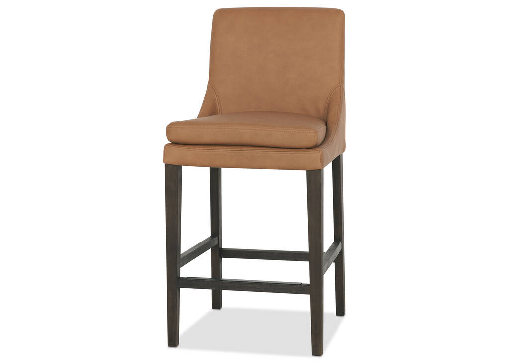 Tabouret en cuir Maurizio -Torino argile