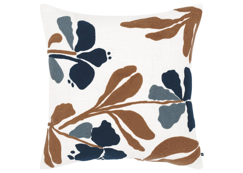 Reine Cotton Floral Pillow 20x20 Iv/Grn