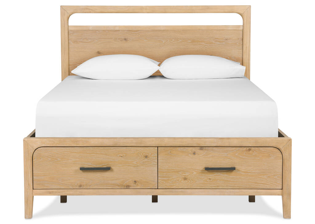 Marisol Storage Bed -Nevin Sand, QUEEN