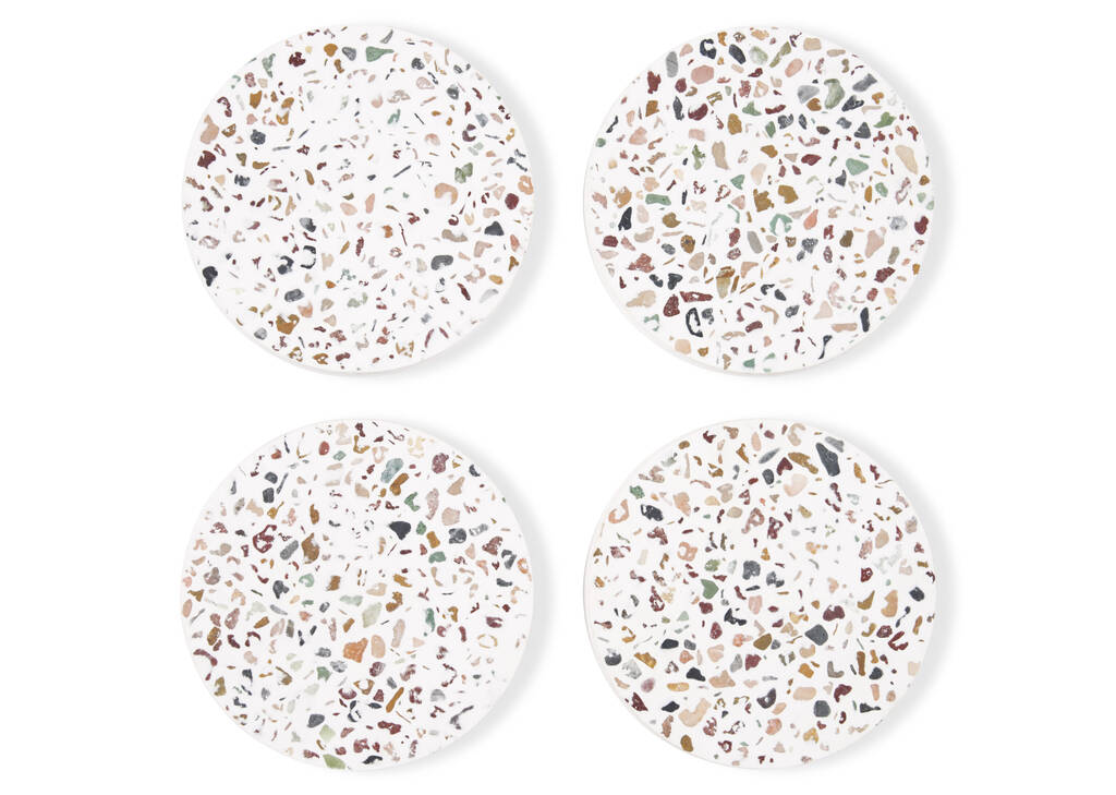 Ensemble de sous-verres terrazzo Pisa