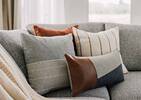 Avena Striped Pillow 20x20 Ivory/Cara