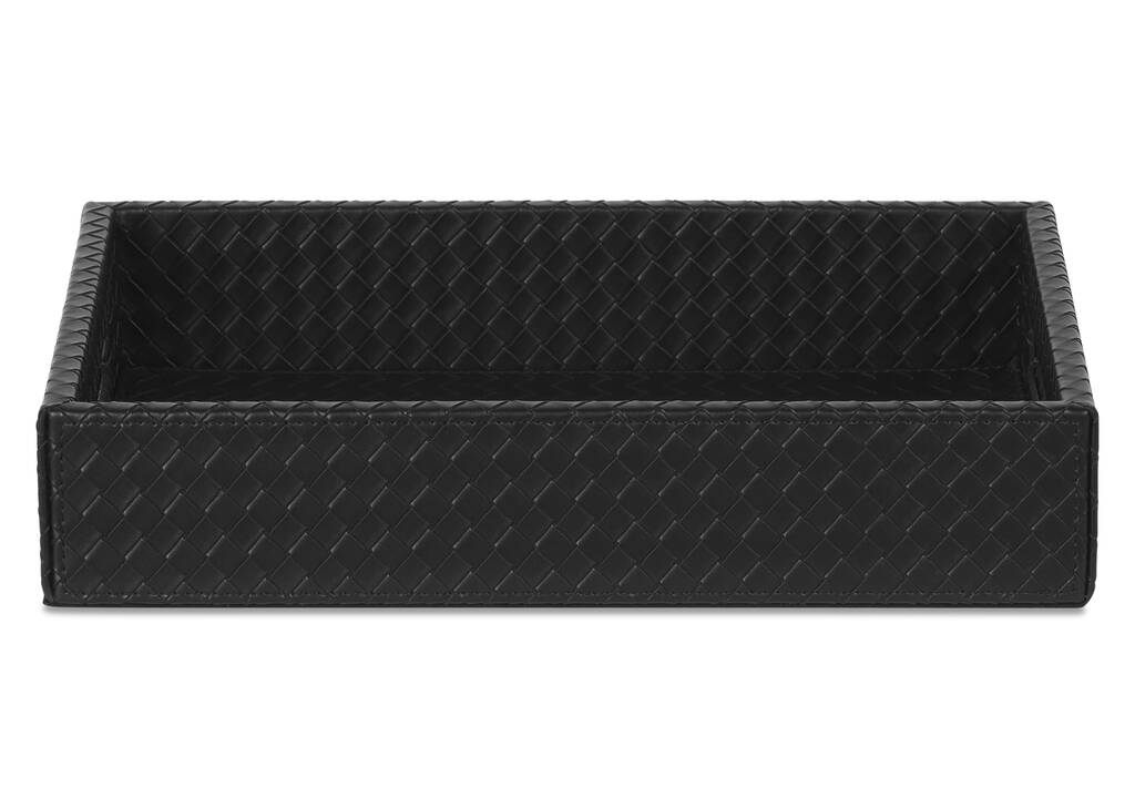 Fraser Faux Leather Tray Small Black