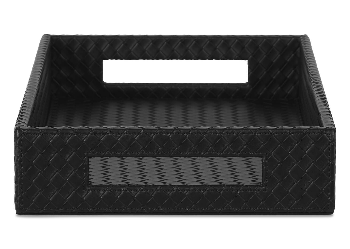 Fraser Faux Leather Tray Large Black