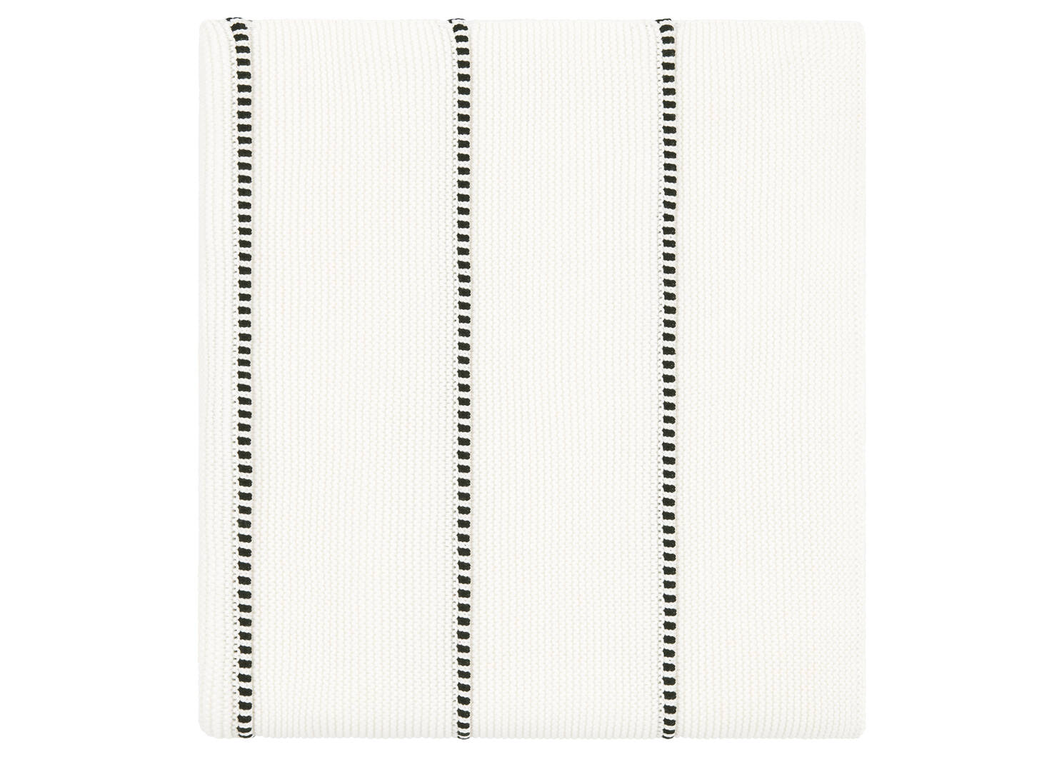 Jeté en coton Hastings ivoire/noir