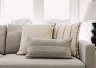Avena Striped Pillow 20x20 Ivory/Cara