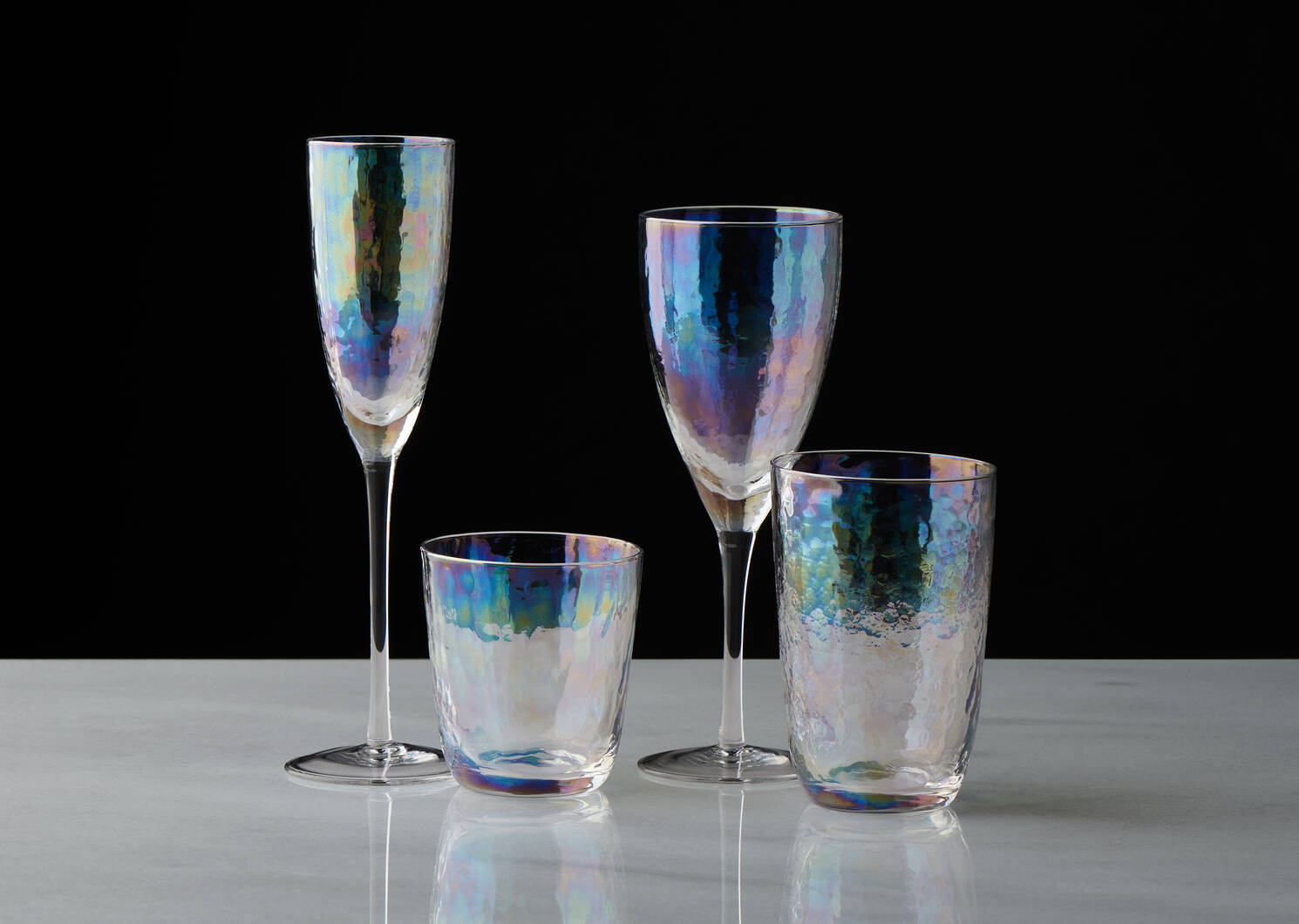 Verre court Lucent iridescent