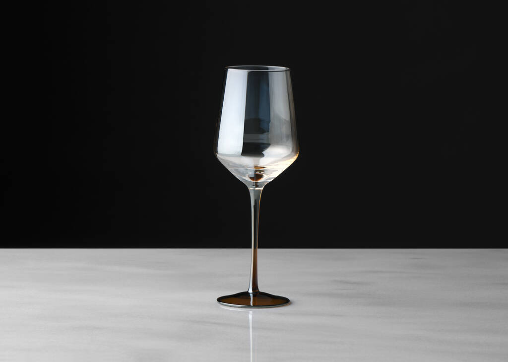 Verre &agrave; vin Abie topaze/cognac