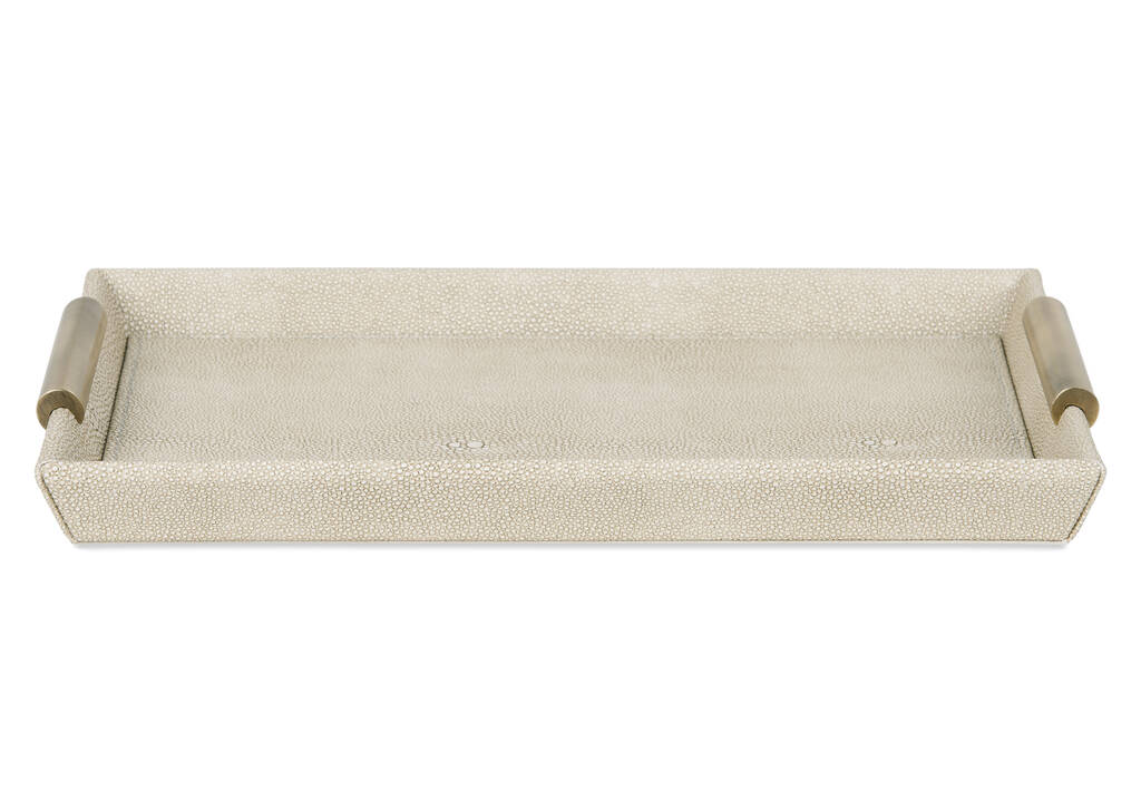 Petit plateau similicuir Burrell sable