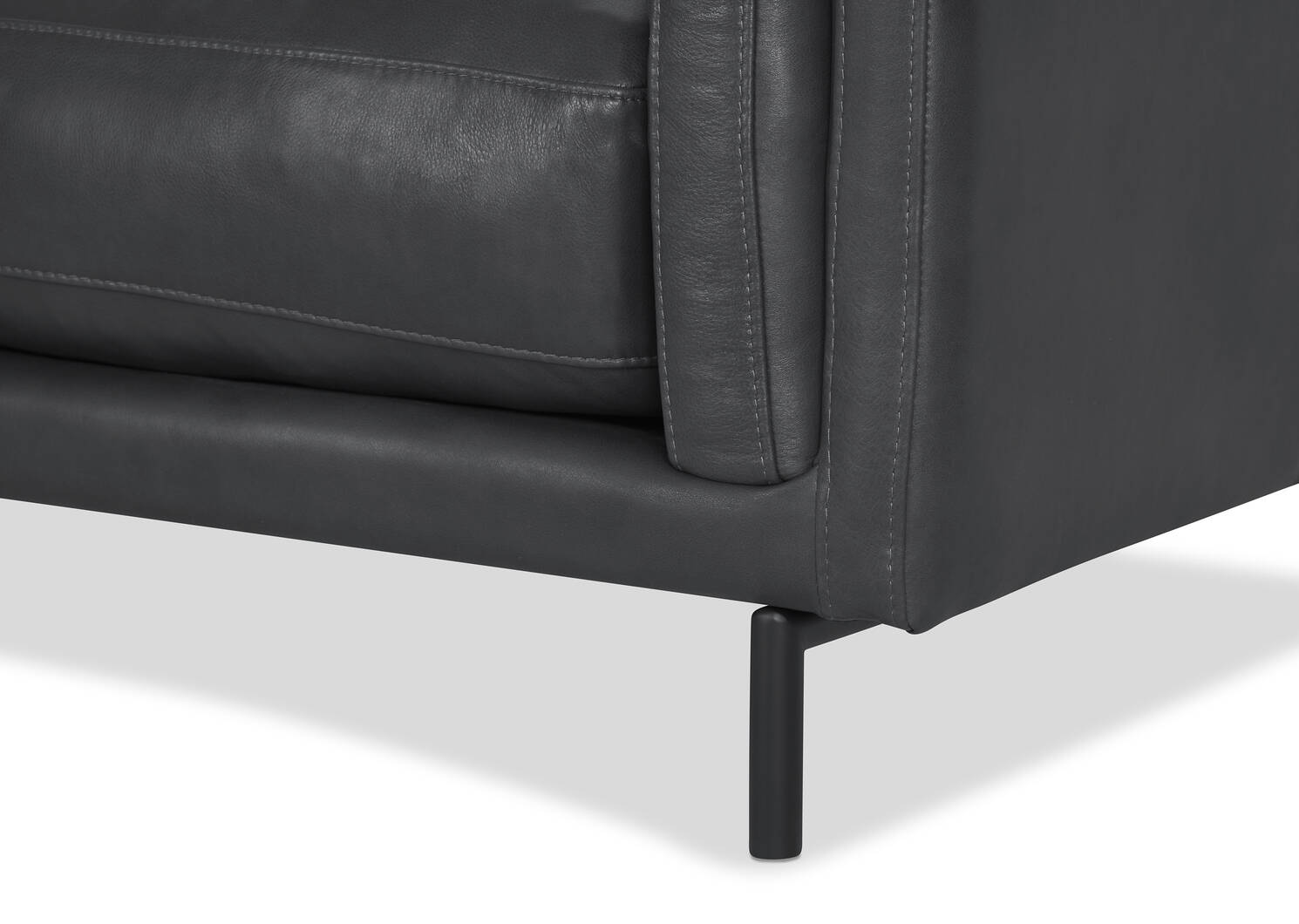 Canapé en cuir Renfrew 80 po -Alder gris