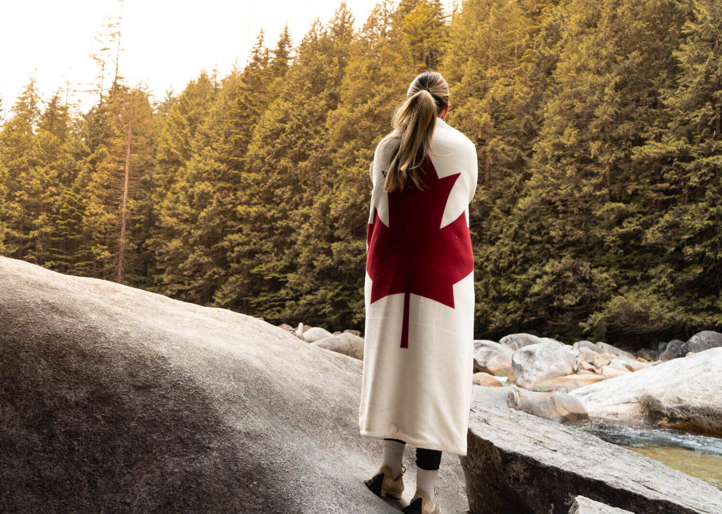 Jeté sherpa drapeau du Canada
