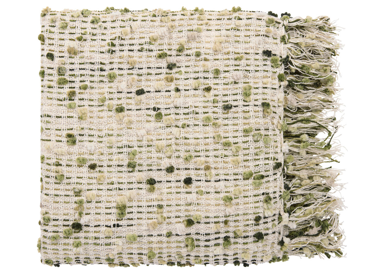 Nola Throw Ivory/Lt. Green/Dk. Green