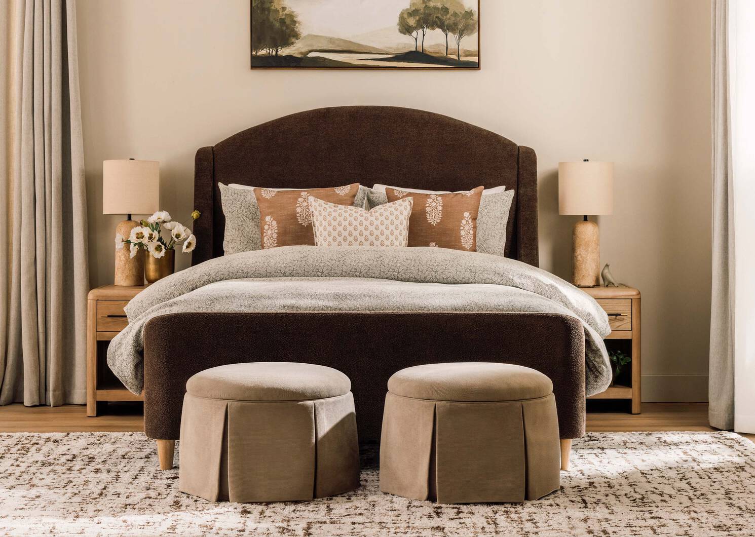 Table de chevet mince Wallen -Dunn ging.