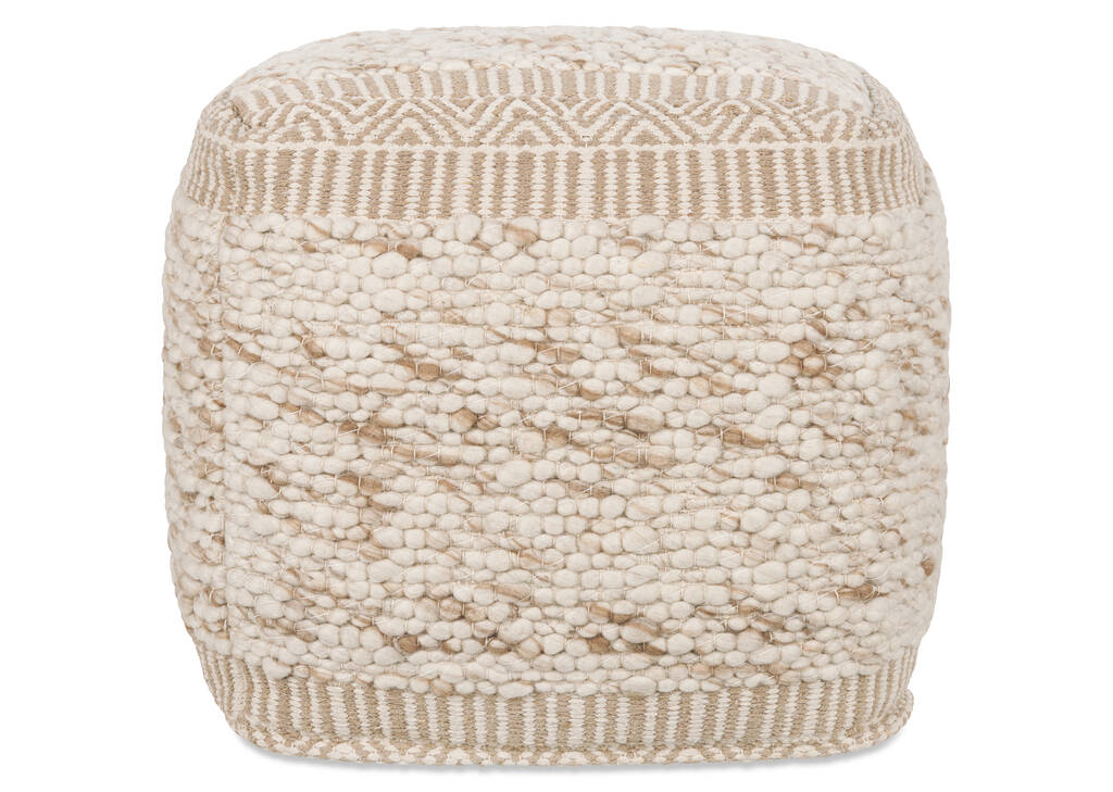 Pouf Seth ivoire/naturel