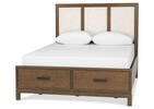 Wickham St Bed -Arwin Br/Yala Tan, QUEEN