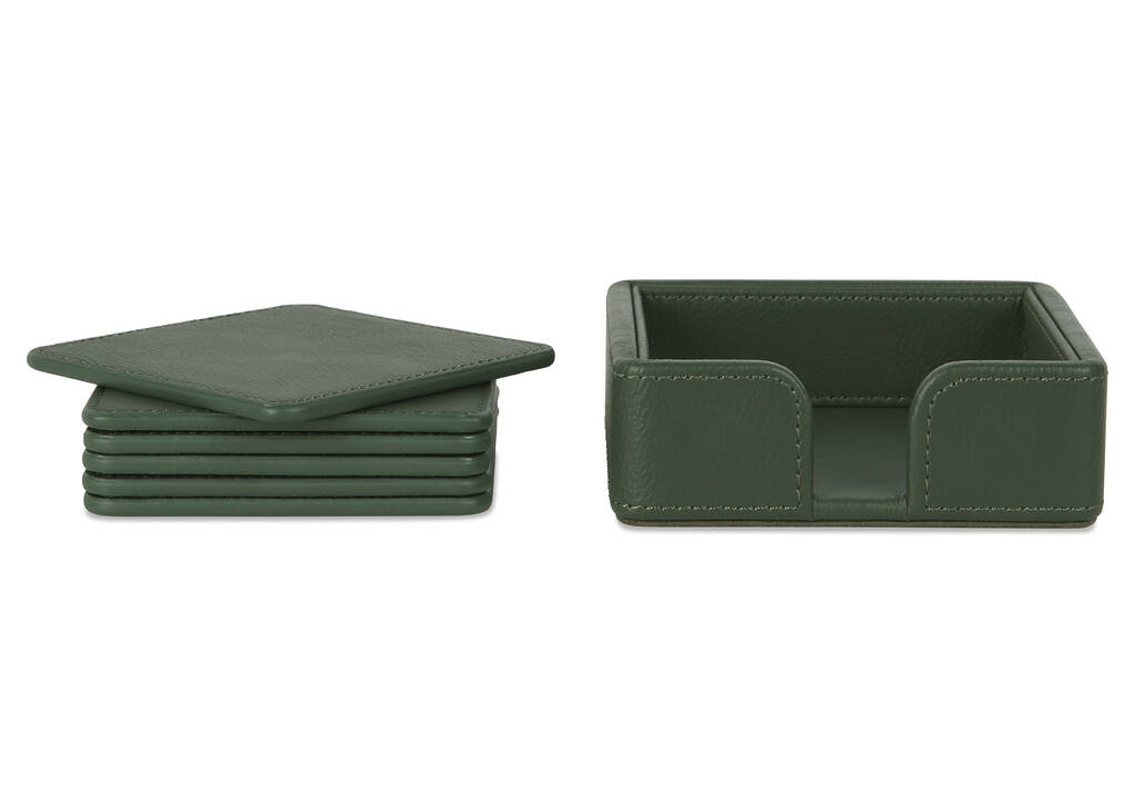 Riva Coaster Set with Holder Woodland