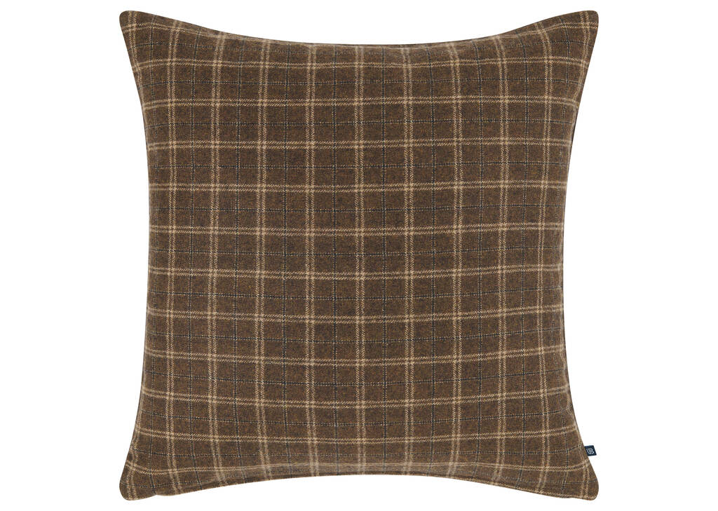 Brixham Plaid Pillow 20x20 Brown