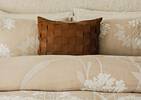 Coussin en cuir Quinn 20x20 cognac