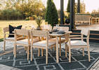 Chaise Cabrie avec coussin -naturelle