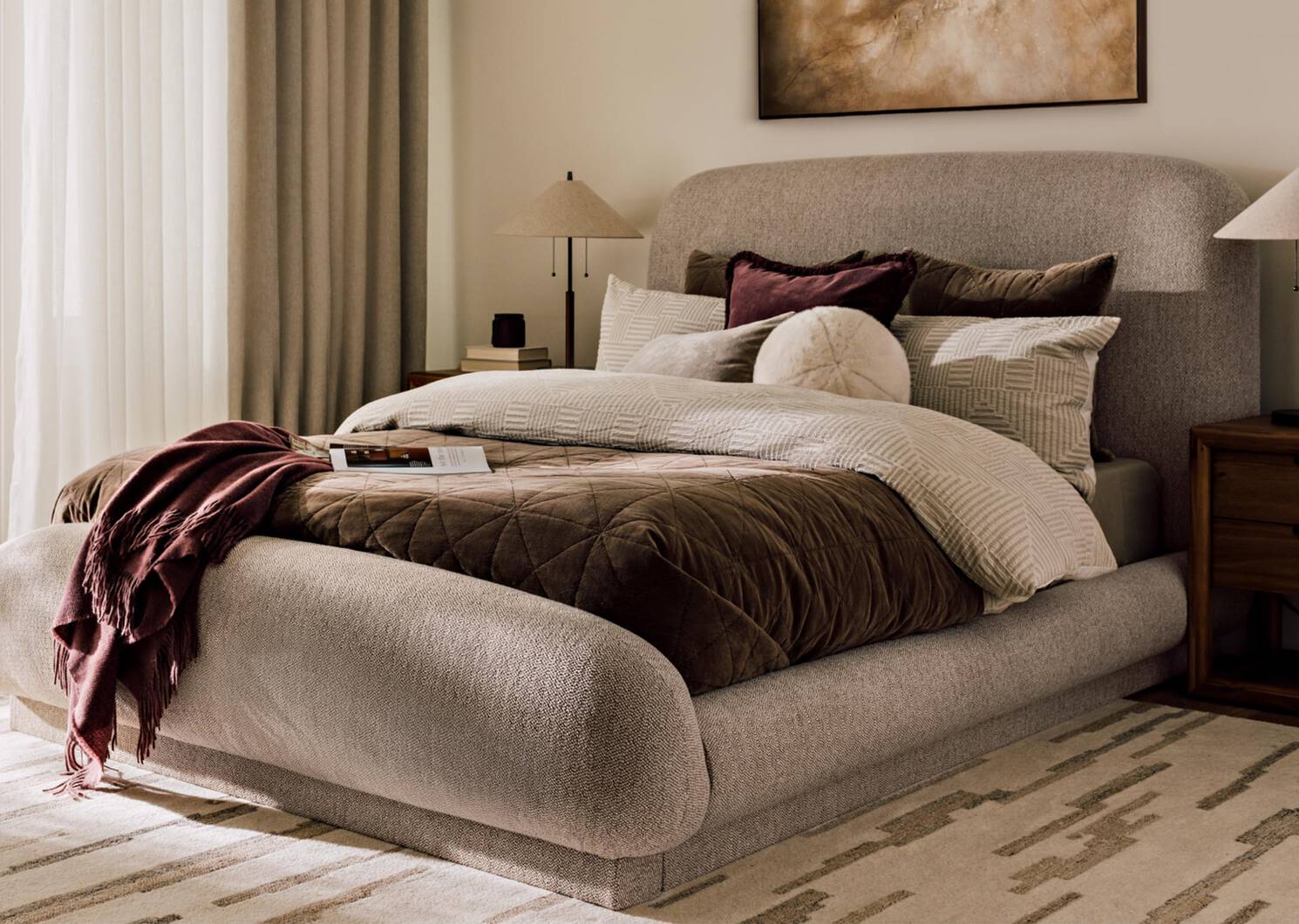 Odus Duvet Set King Lt. Grey/Ivory