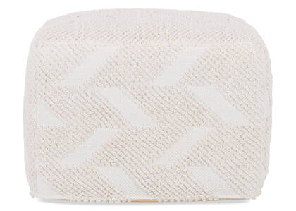 Pouf en coton tissé Emerson naturel