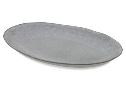 Crofton Glazed Serving Platter Dark Grey