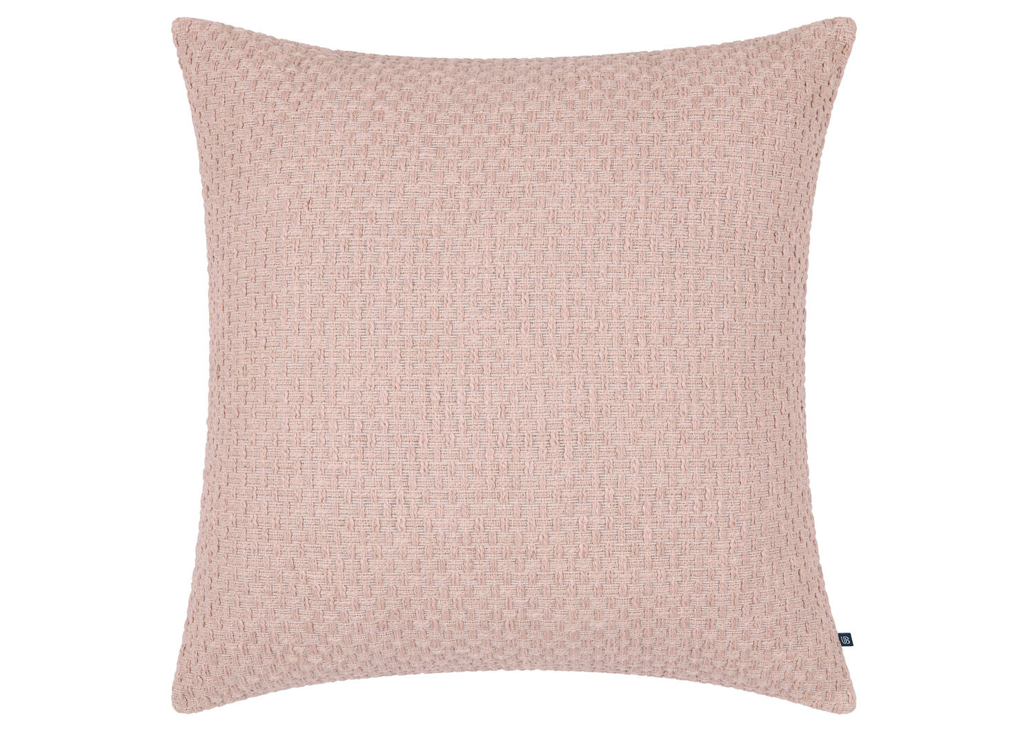 Coussin en coton Chiara 24x24 rose voilé