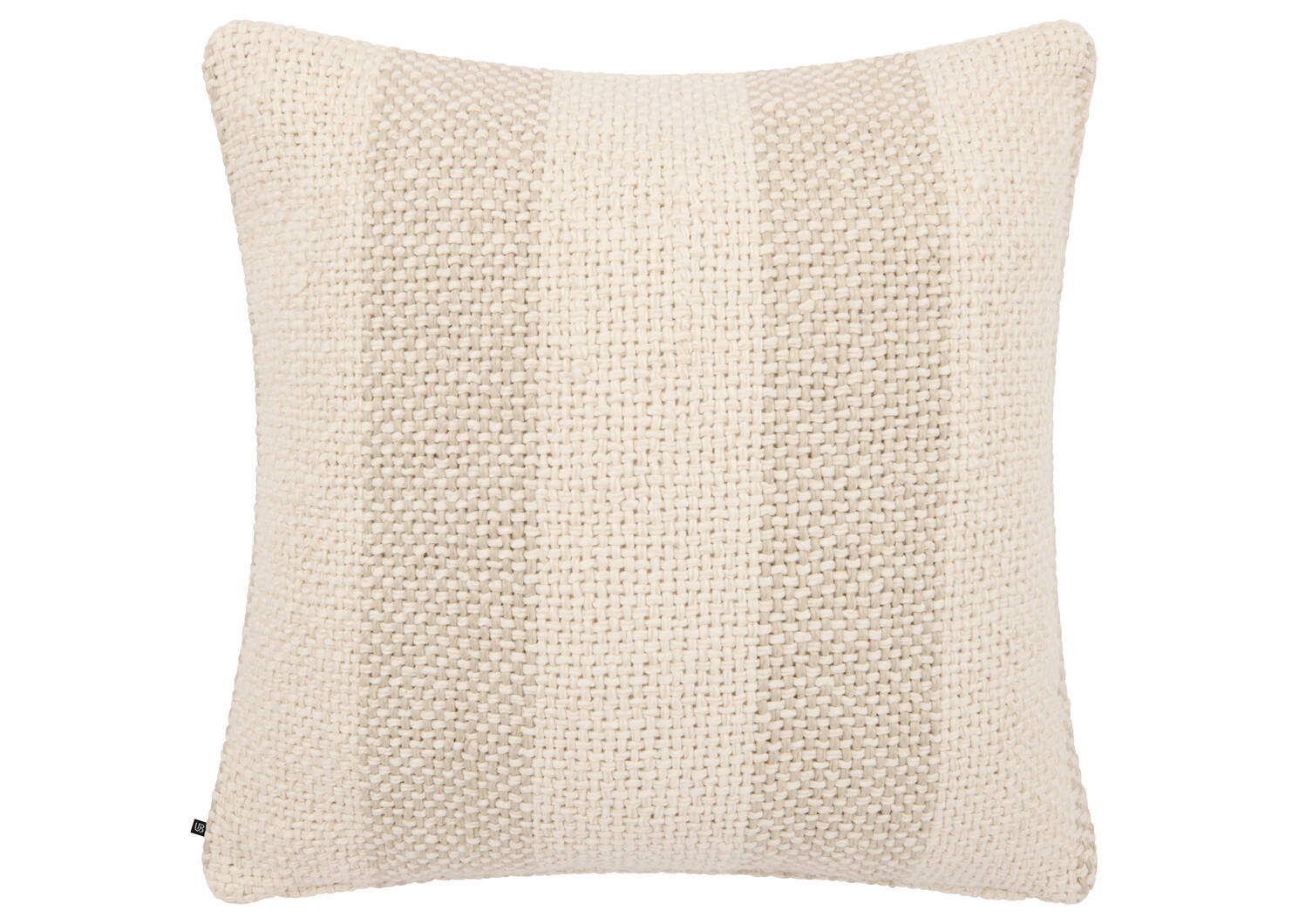 Kris Striped Cotton Pillow 20x20 Sand/Iv