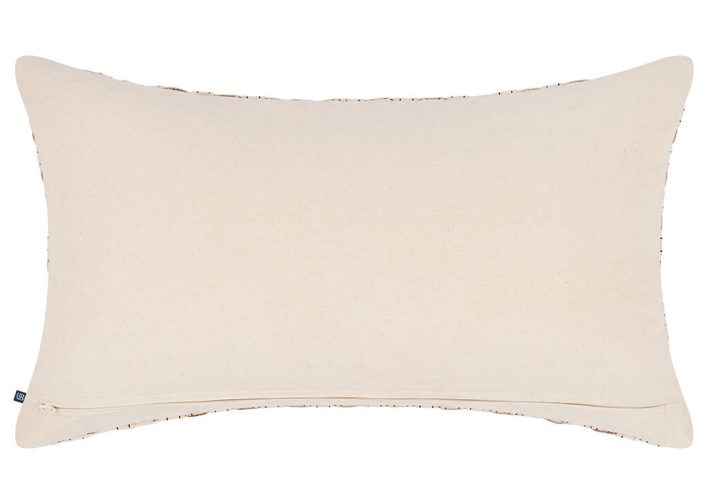 Monaro Cotton Pillow 14x24 Ivory/Blk