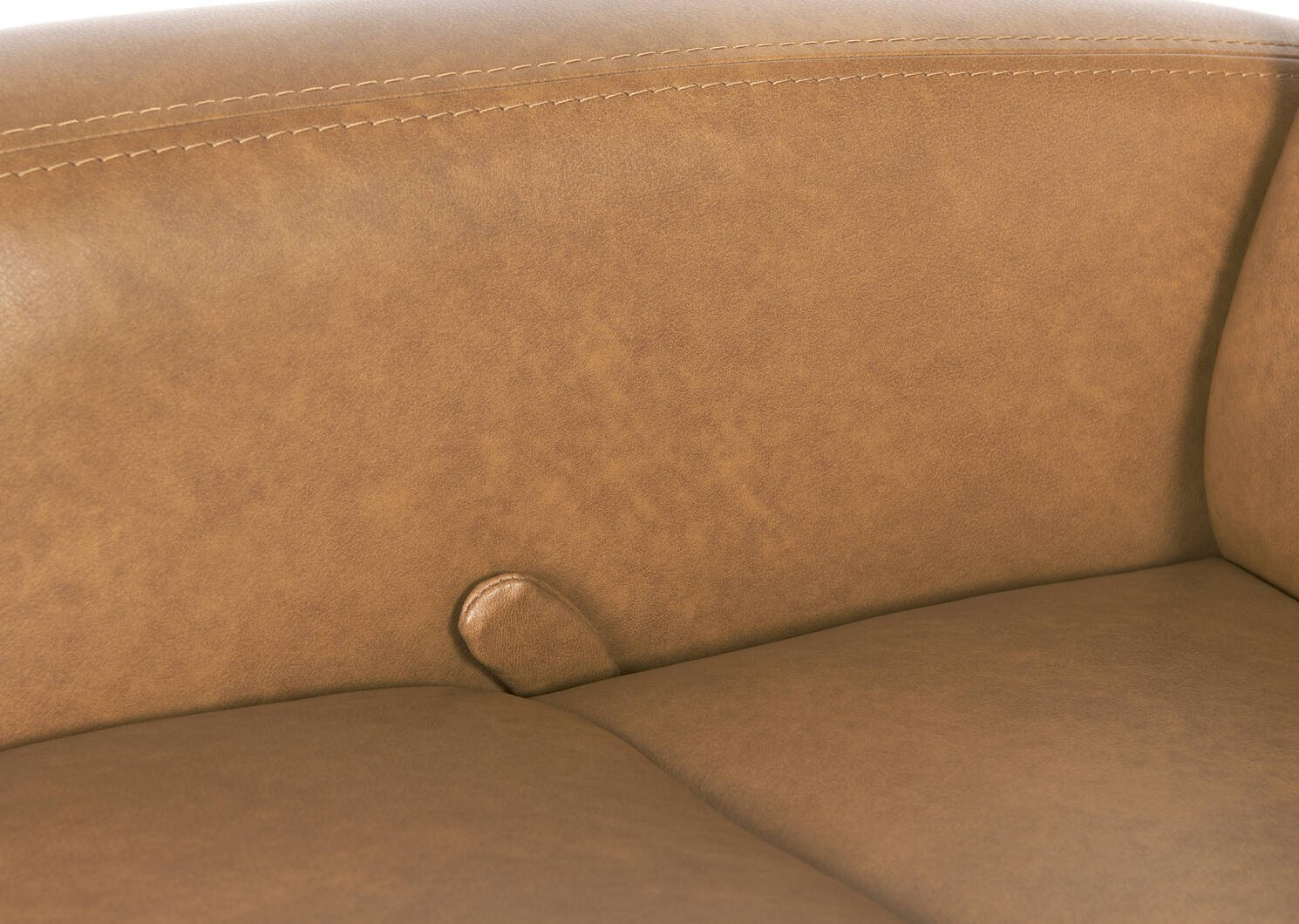 Fauteuil inc. en cuir Jasper -Sol ambré