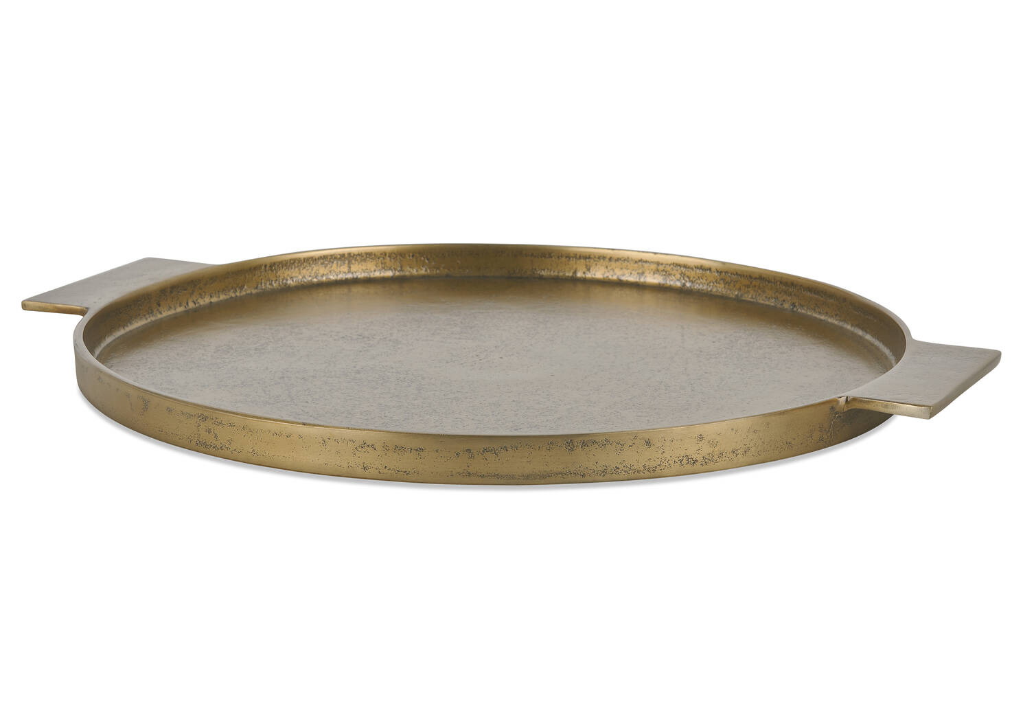 Plateau rond Corbyn laiton antique