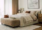 Coussin en cuir Quinn 20x20 cognac