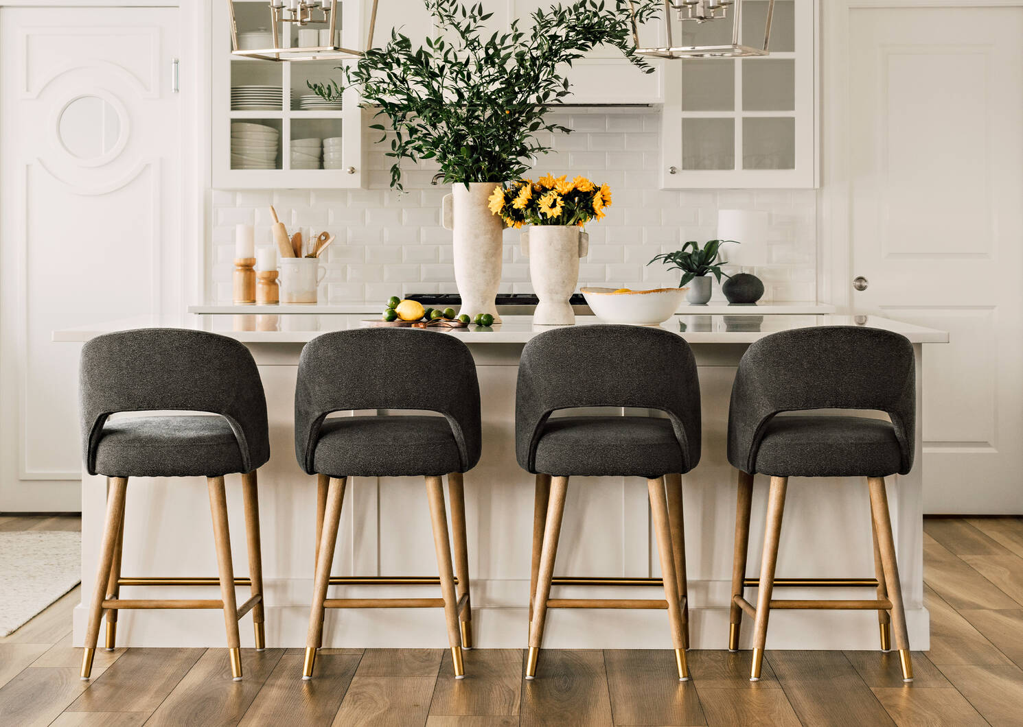 Jerusha Counter Stool -Elte Charcoal