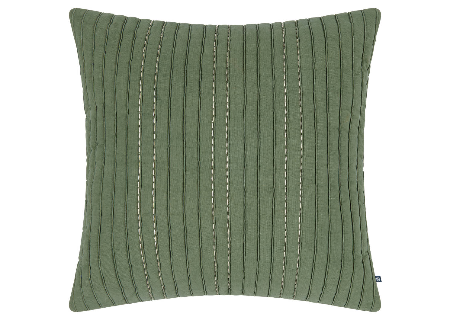 Coussin coton plis nerv Nixie 20x20 vert