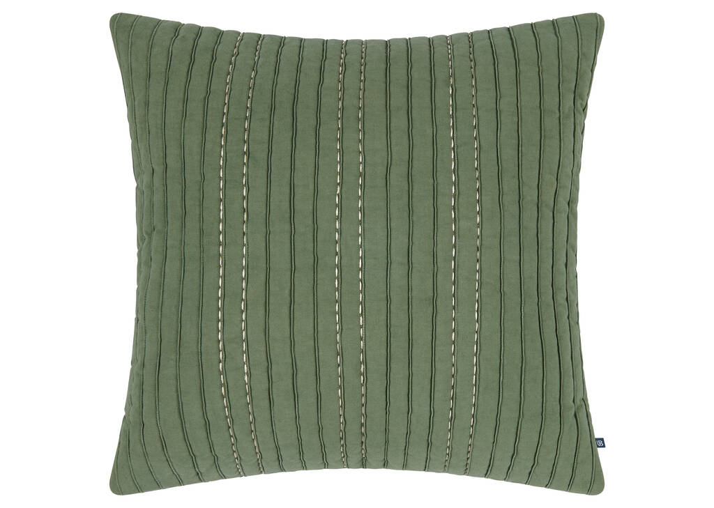 Coussin coton plis nerv Nixie 20x20 vert