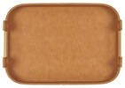 Plateau rectangulaire Riva brun clair
